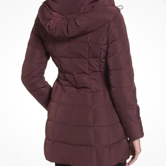 Cole Haan Women’s Merlot Hooded Down & Feather Puffer Jacket Sz Xs - Picture 2 of 11